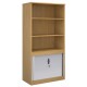 Systems Combination Bookcase With Horizontal Tambour